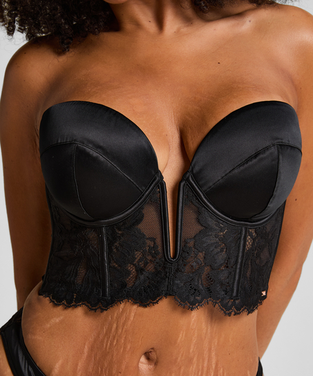 Grace mini-bustier, Sort