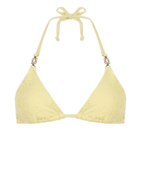 Triangle bikinitop hæklet, Gul