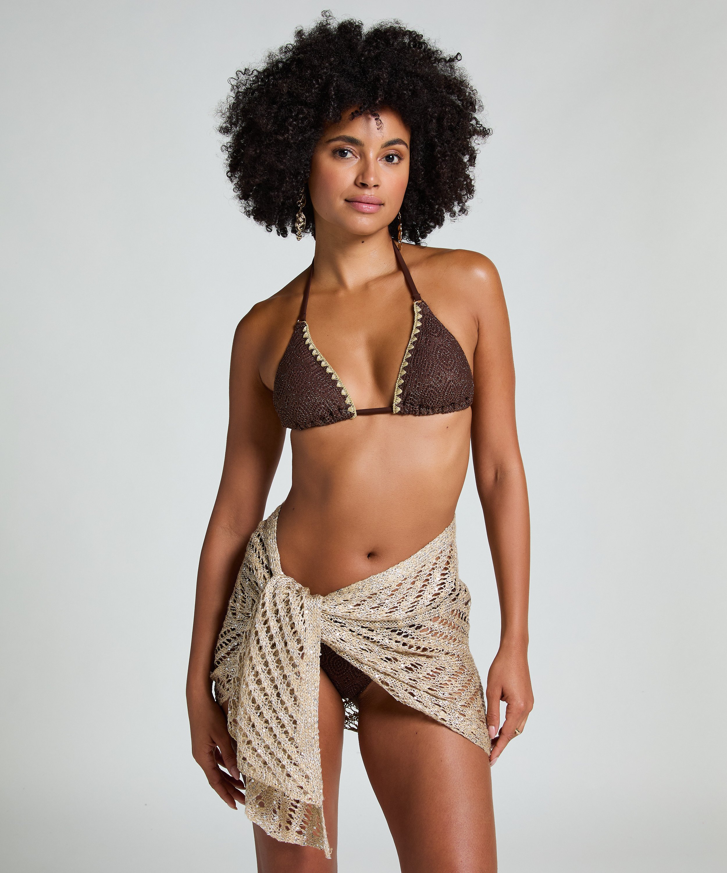 Beach Paillet Pareo, Beige, main