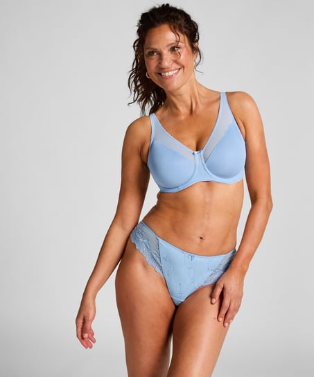 Ikke-formstøbt minimizer bøjle-bh Nina, Blå