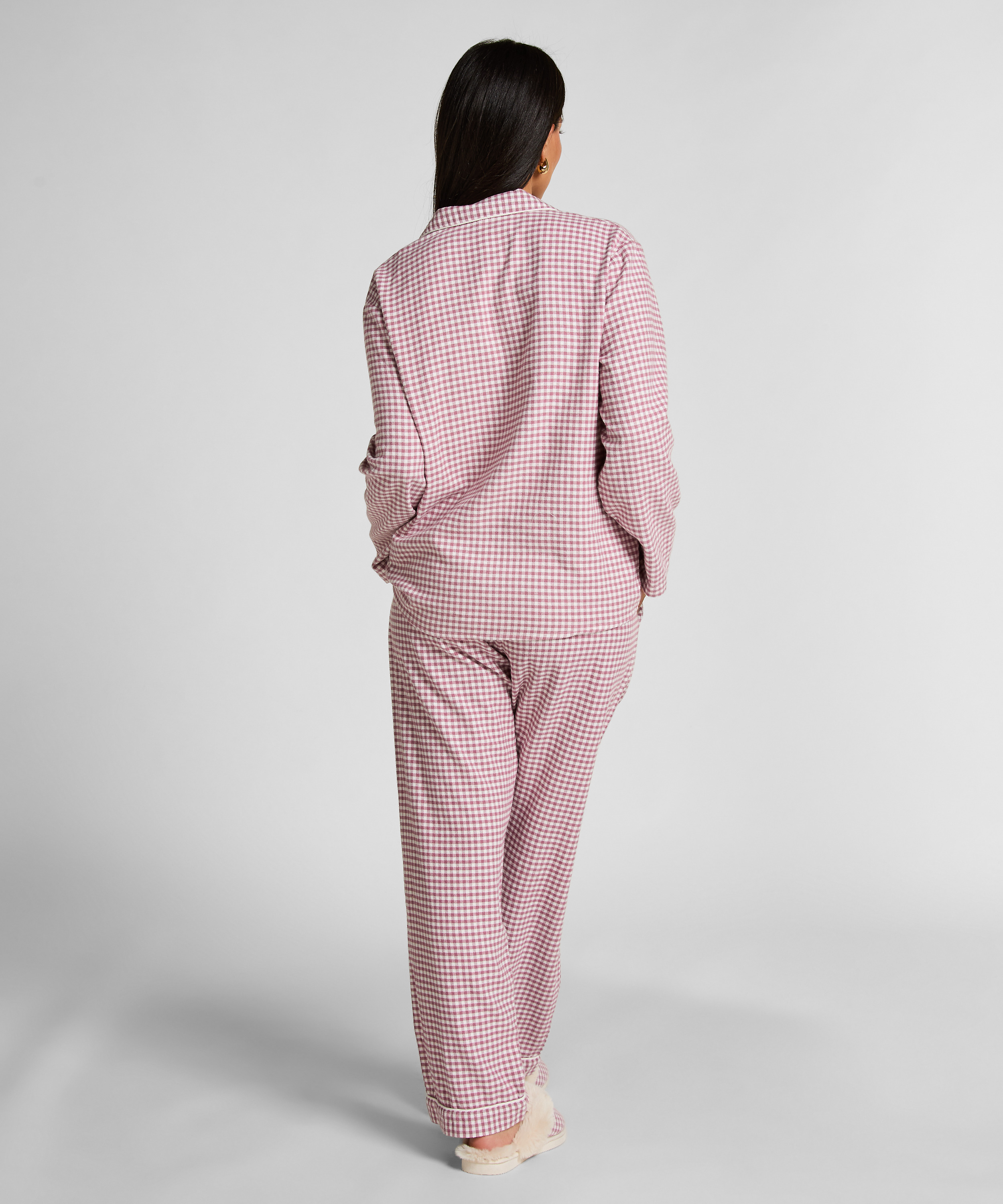 Pyjamasbukser af flonel, Lilla, main