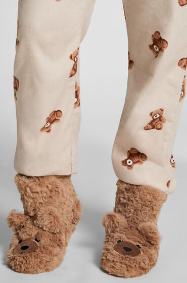 Hunkemöller Tøfler Bamse Beige