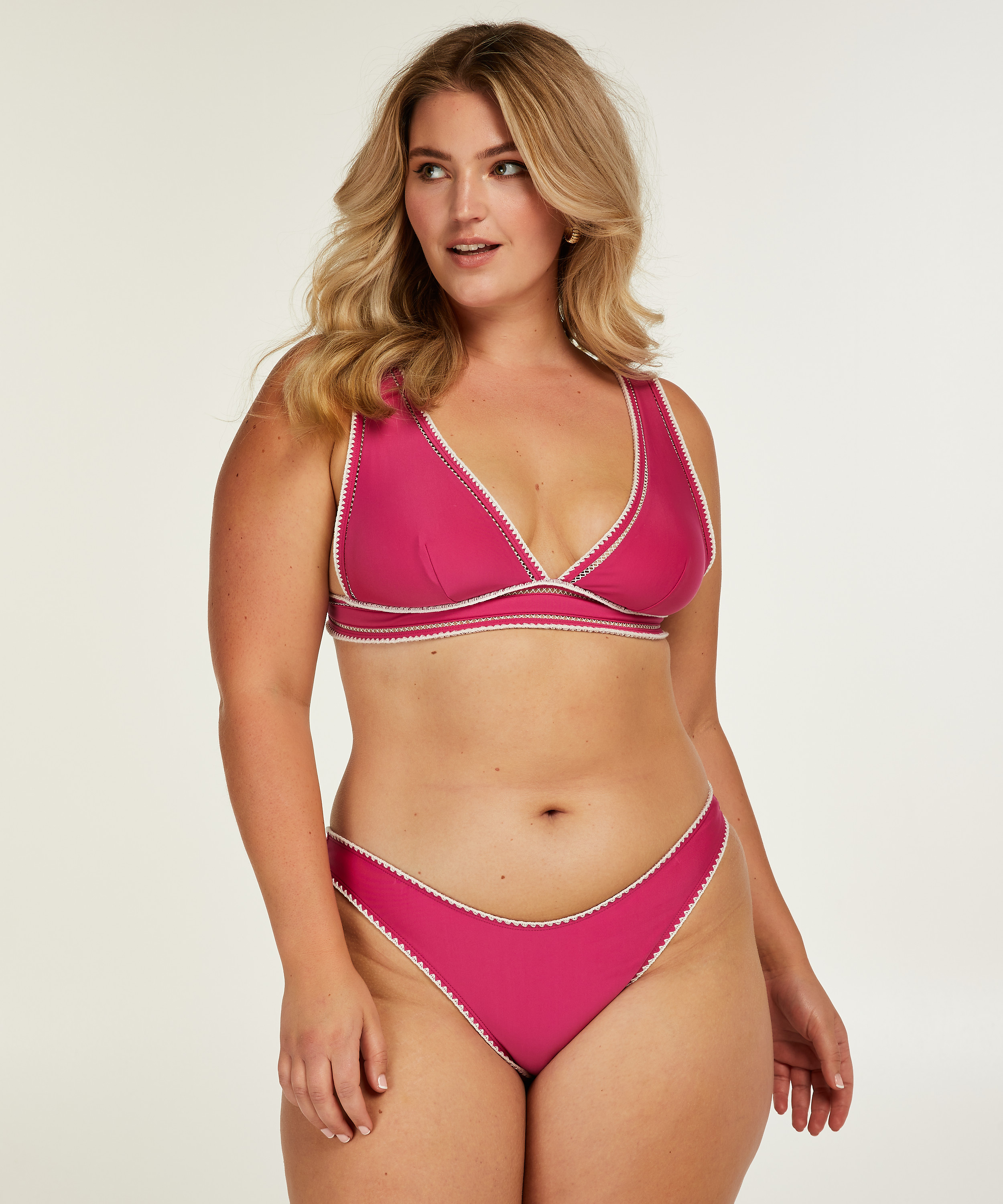 Højt udskåret bikinitrusse Maya, Lyserød, main