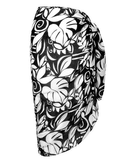 Mauritius halvlang pareo, sort