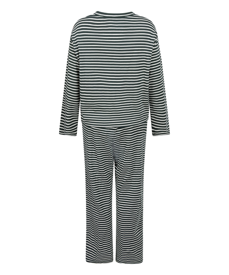 Pyjamas i bomuldsjersey, Grøn