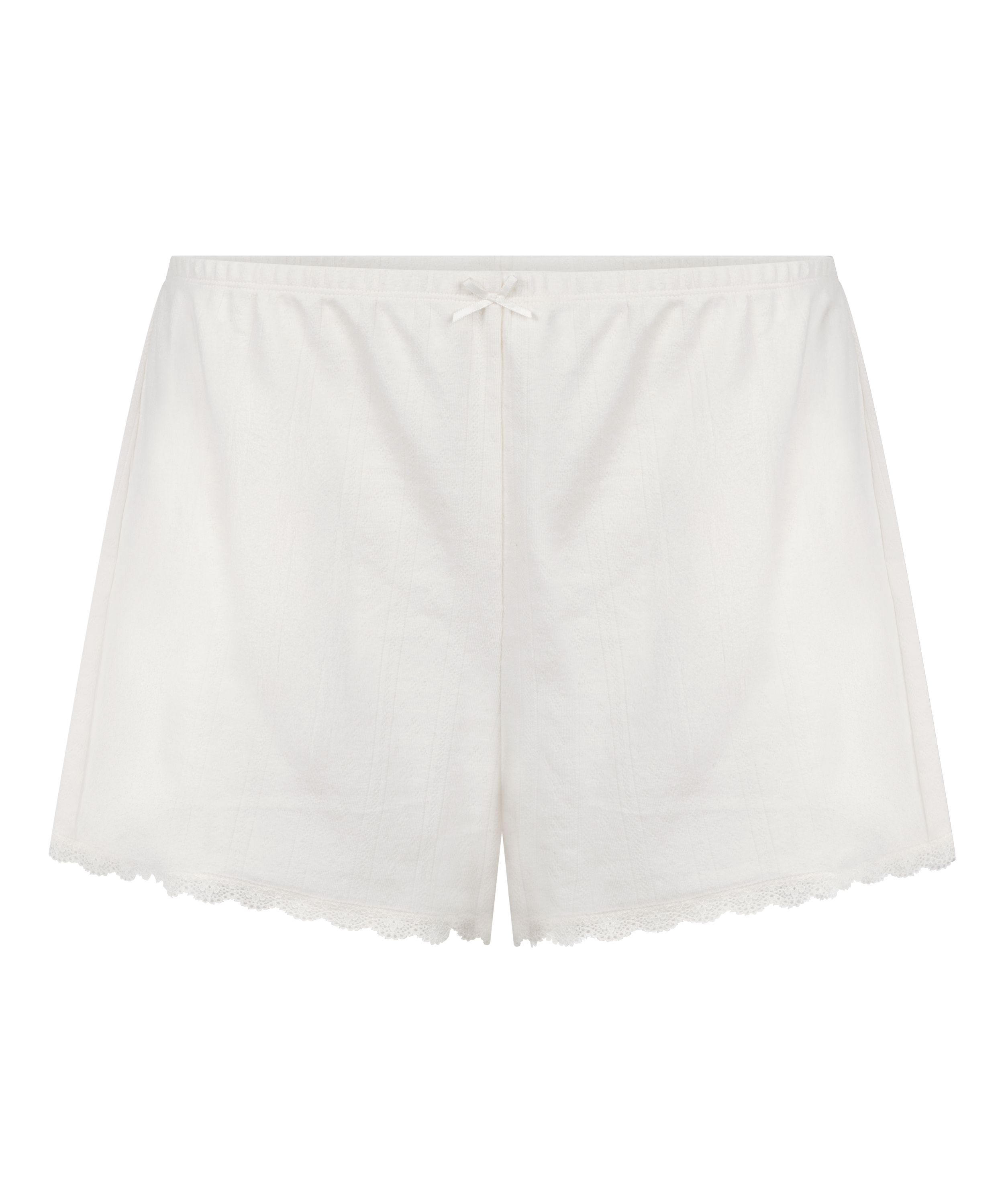 Pointelle shorts, Hvid, main