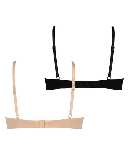 2-styks-pakke formstøbt bøjle-bh, Beige
