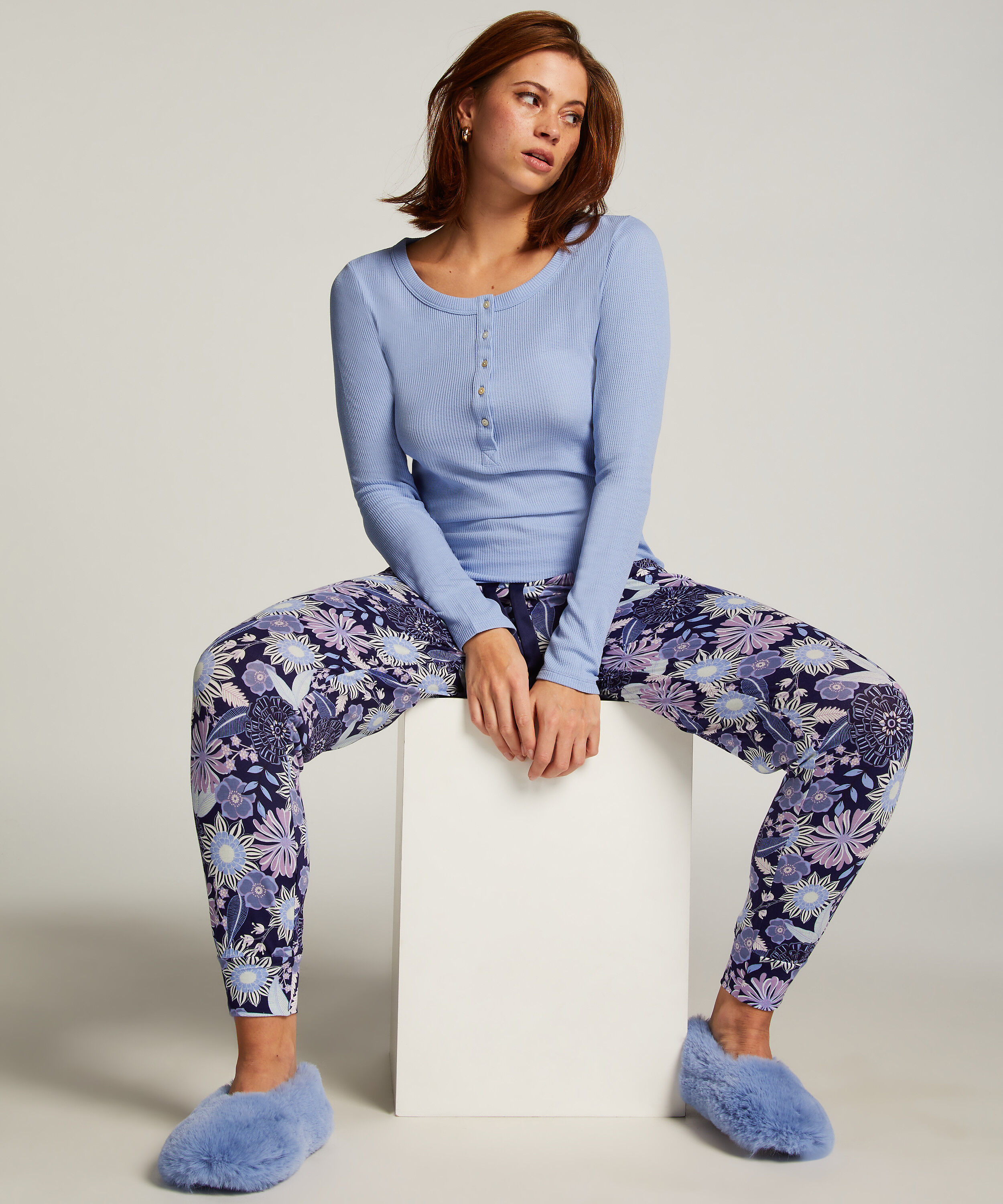 Tall pyjamasbukser, Blå