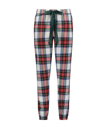 Petite pyjamasbukser af Flannel, Hvid