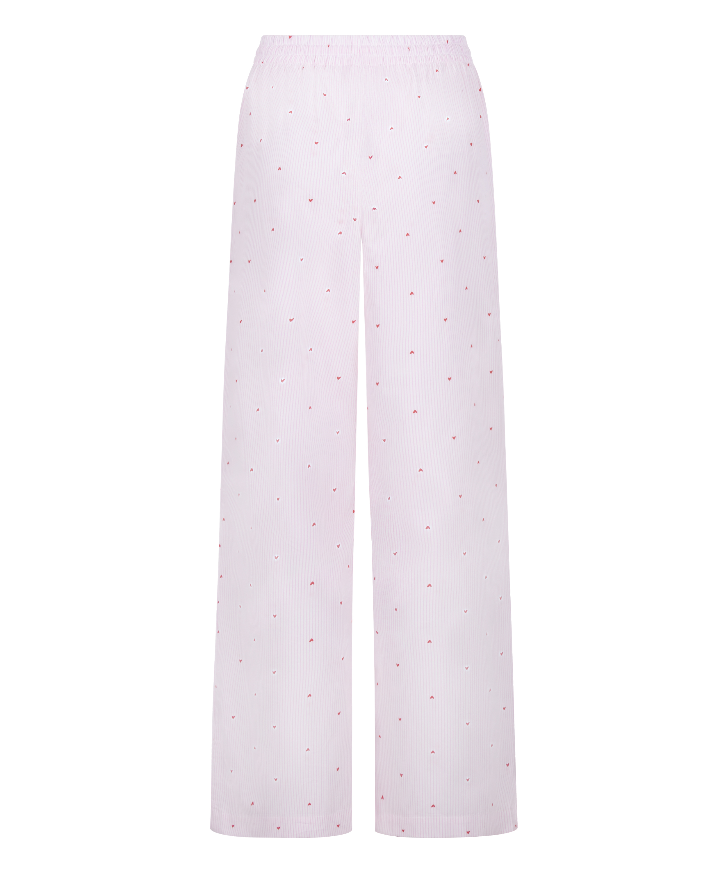 Bomuldsbukser med striber og hjerter, Hvid, main
