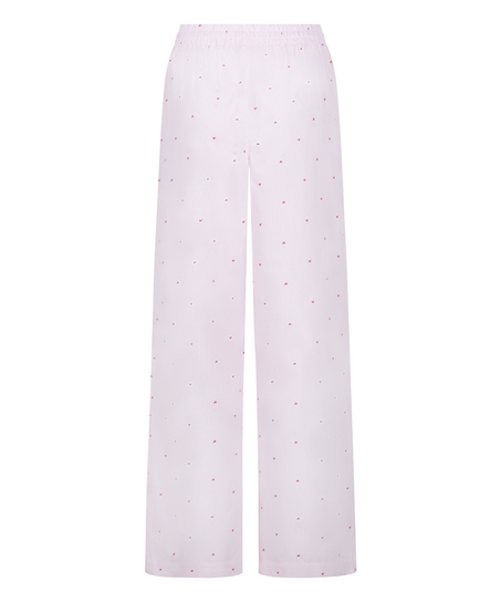 Bomuldsbukser med striber og hjerter, Hvid