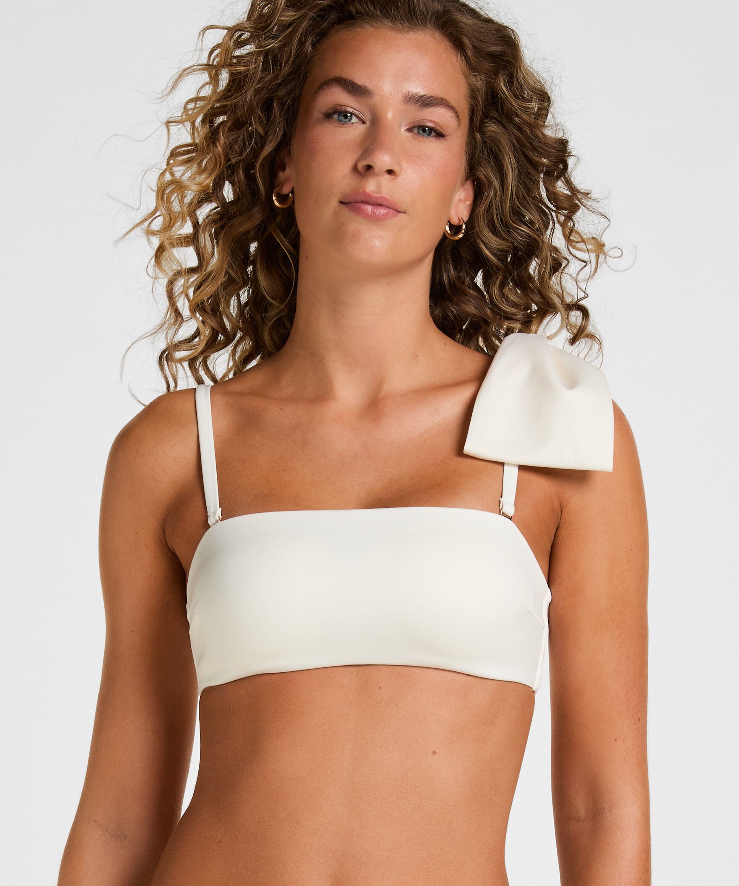 Bandeau Bikini Top Como, Hvid Bandeau Bikini Top Como, Hvid
