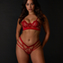 Brasiliansk trusse bundløs Mitzy, rød