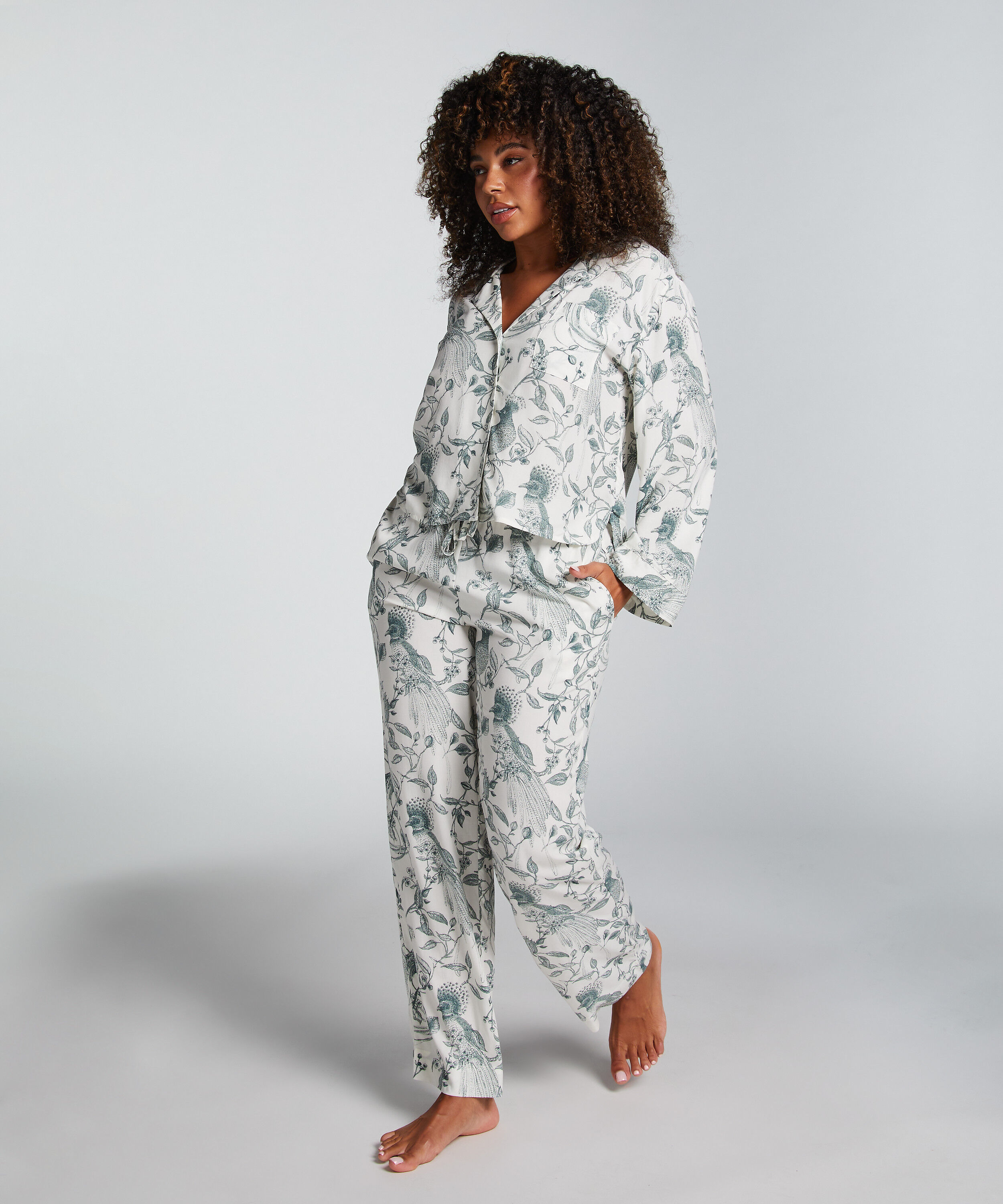 Tall pyjamasbukser, Hvid