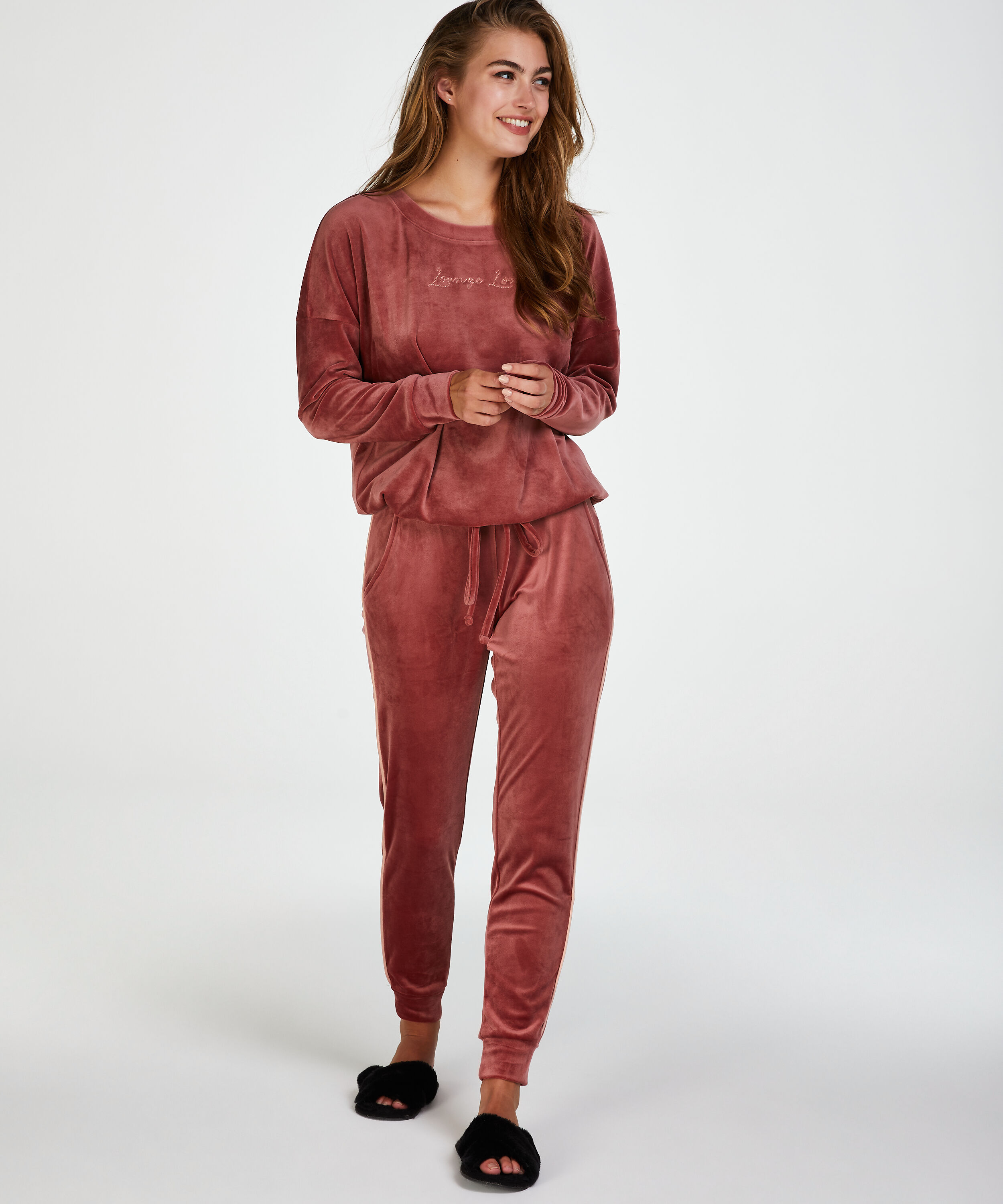 Joggingbukser Velour, pink
