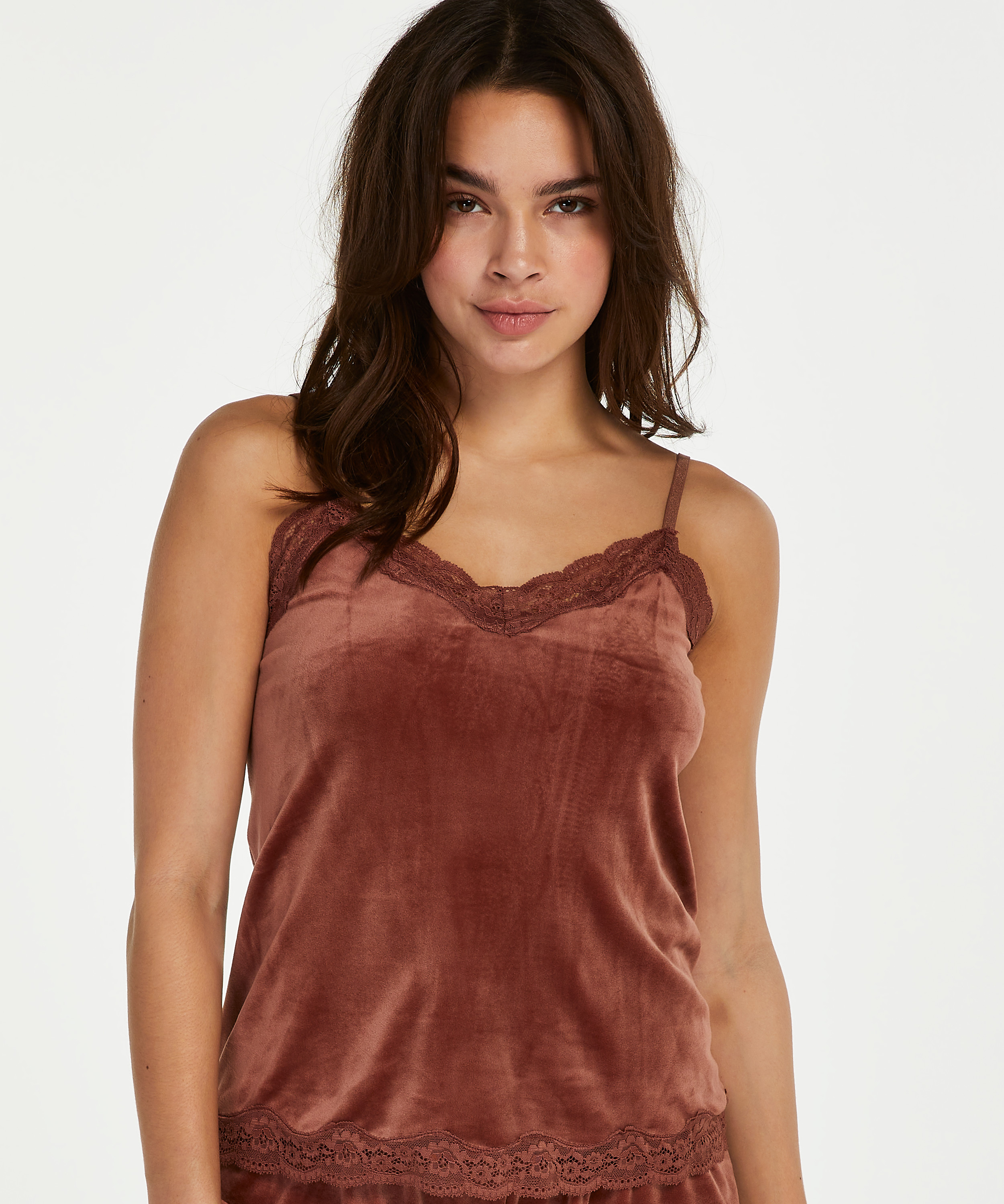 Cami Velour Lace, pink, main