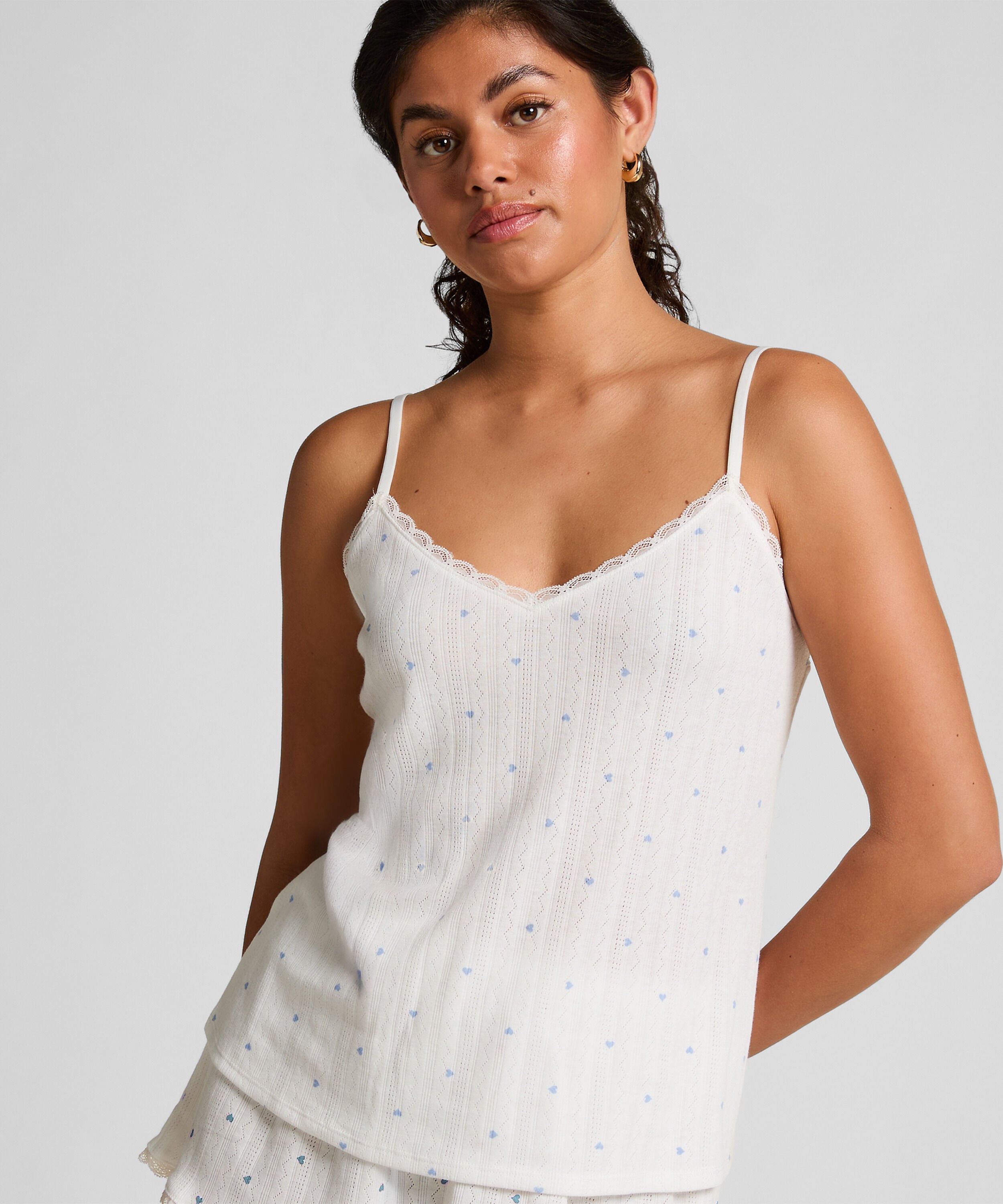Cami Lace top, Blå