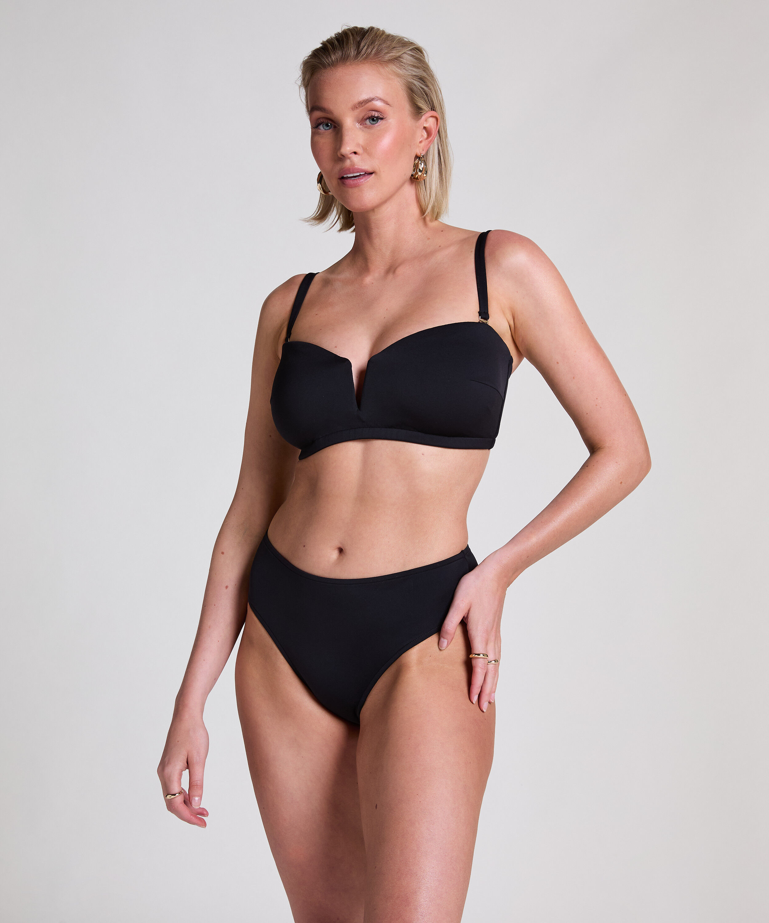 Neoprene bandeau-bikinitop