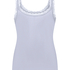 Ribbet Jersey Singlet med Blonder, Lilla