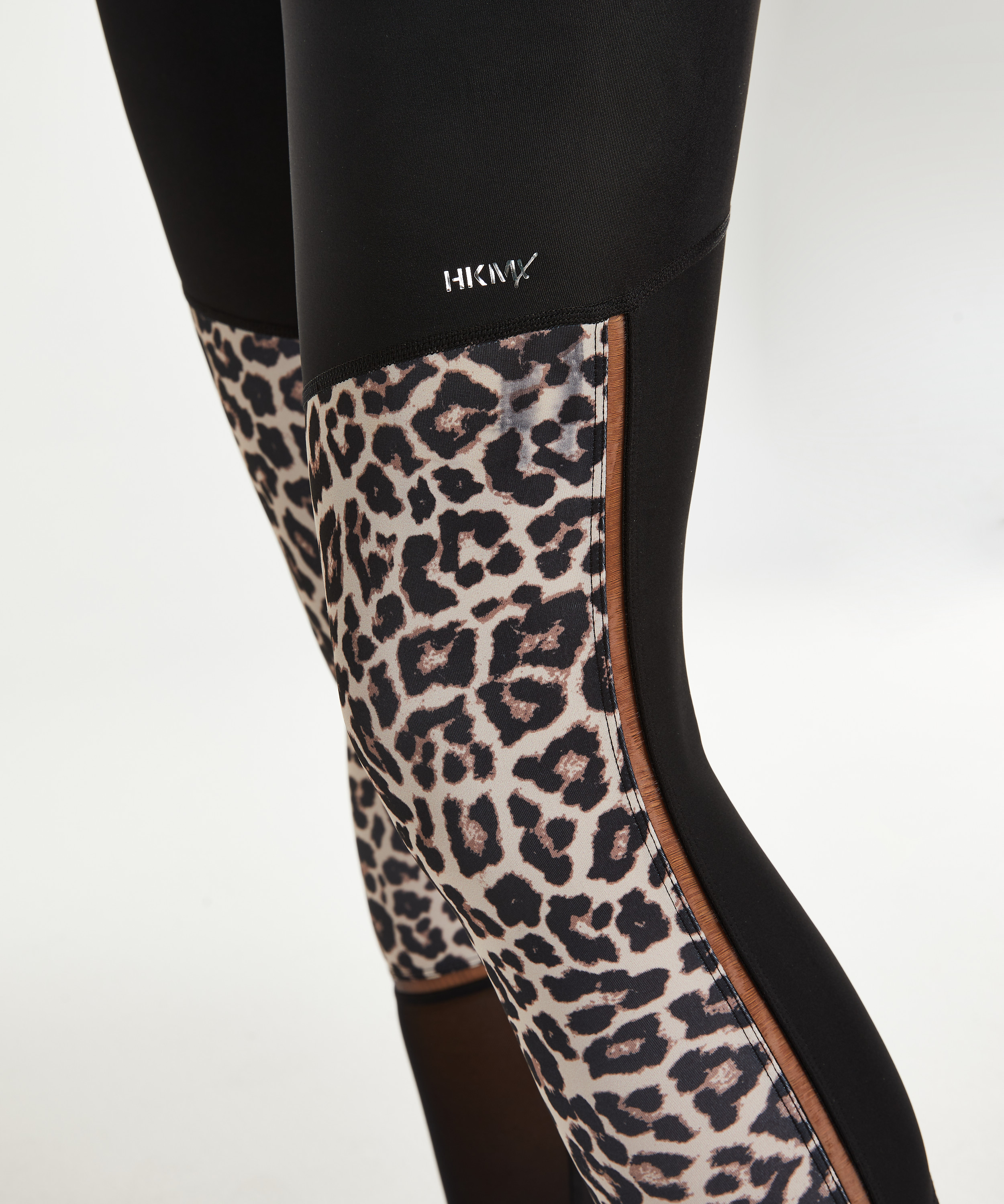 HKMX High waisted sportsleggings Leopard, Grå, main