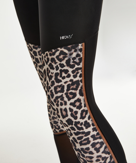 HKMX High waisted sportsleggings Leopard, Grå