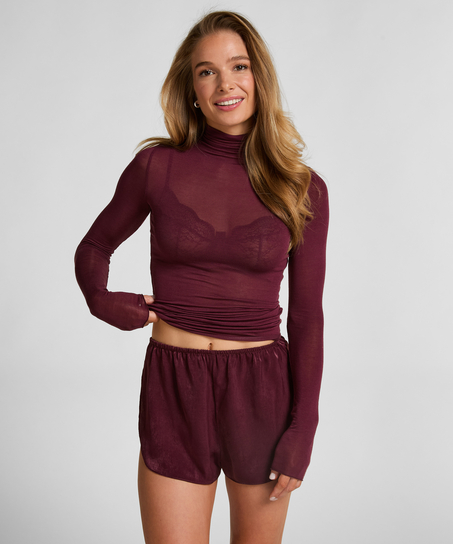 Shorts Satin Minimal, Lilla