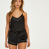 Satin Lace pyjamasshorts, sort