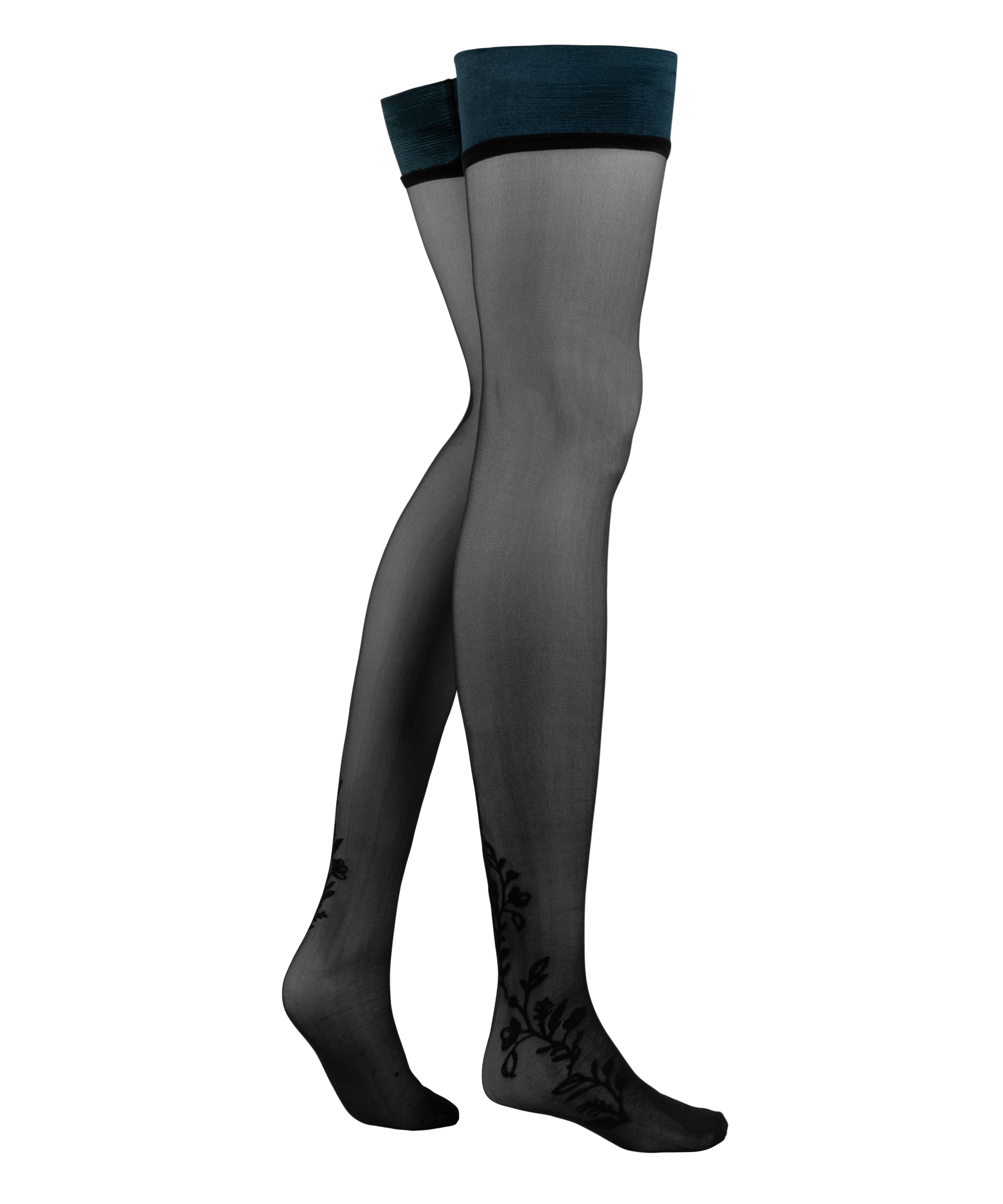 Lana selvsiddende strømper, Grøn, main