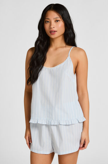 Hunkemöller Stribede bomuldsshorts Blå