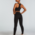 HKMX High waisted sømløse sportsleggings, Sort