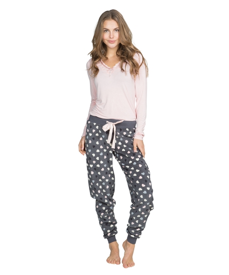 Top Marlene long sleeves, Lyserød