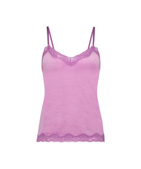 Cami top Velours Lace, Lyser&oslash;d