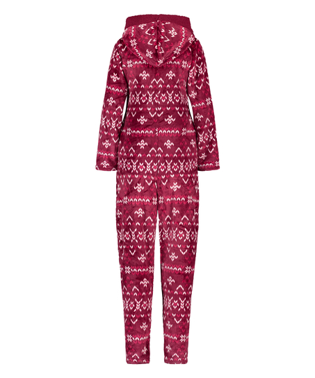 Onesie Flonel Fleece, r&oslash;d
