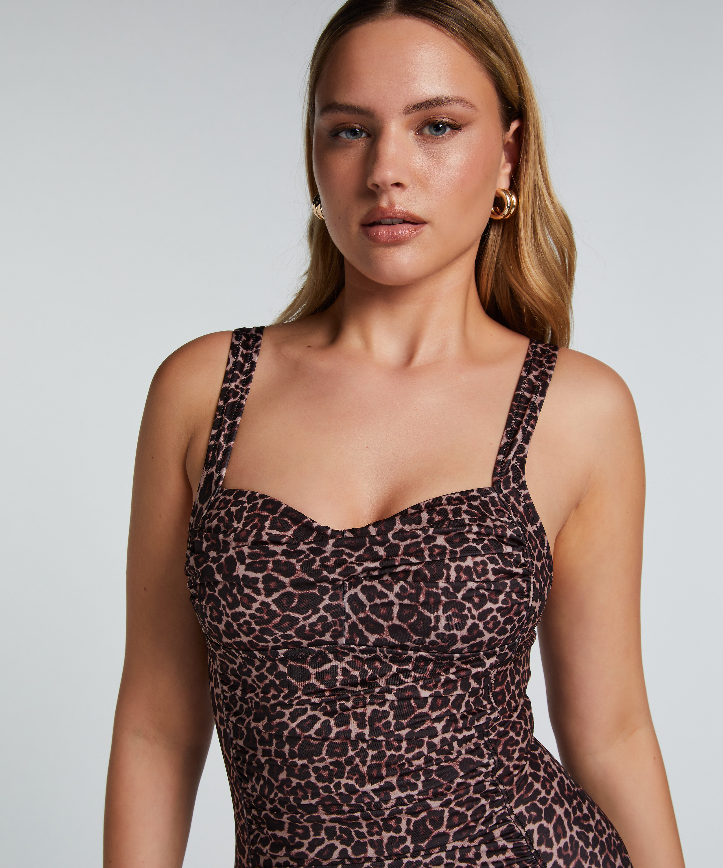 Leopard badedragt, Brown, main
