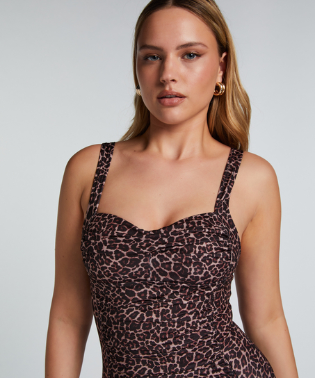 Leopard badedragt, Brown