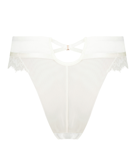 Brasiliansk trusse med høj udskæring Erika, hvid