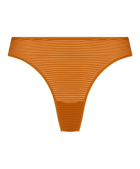 Stripe Mesh usynlig g-streng, Orange