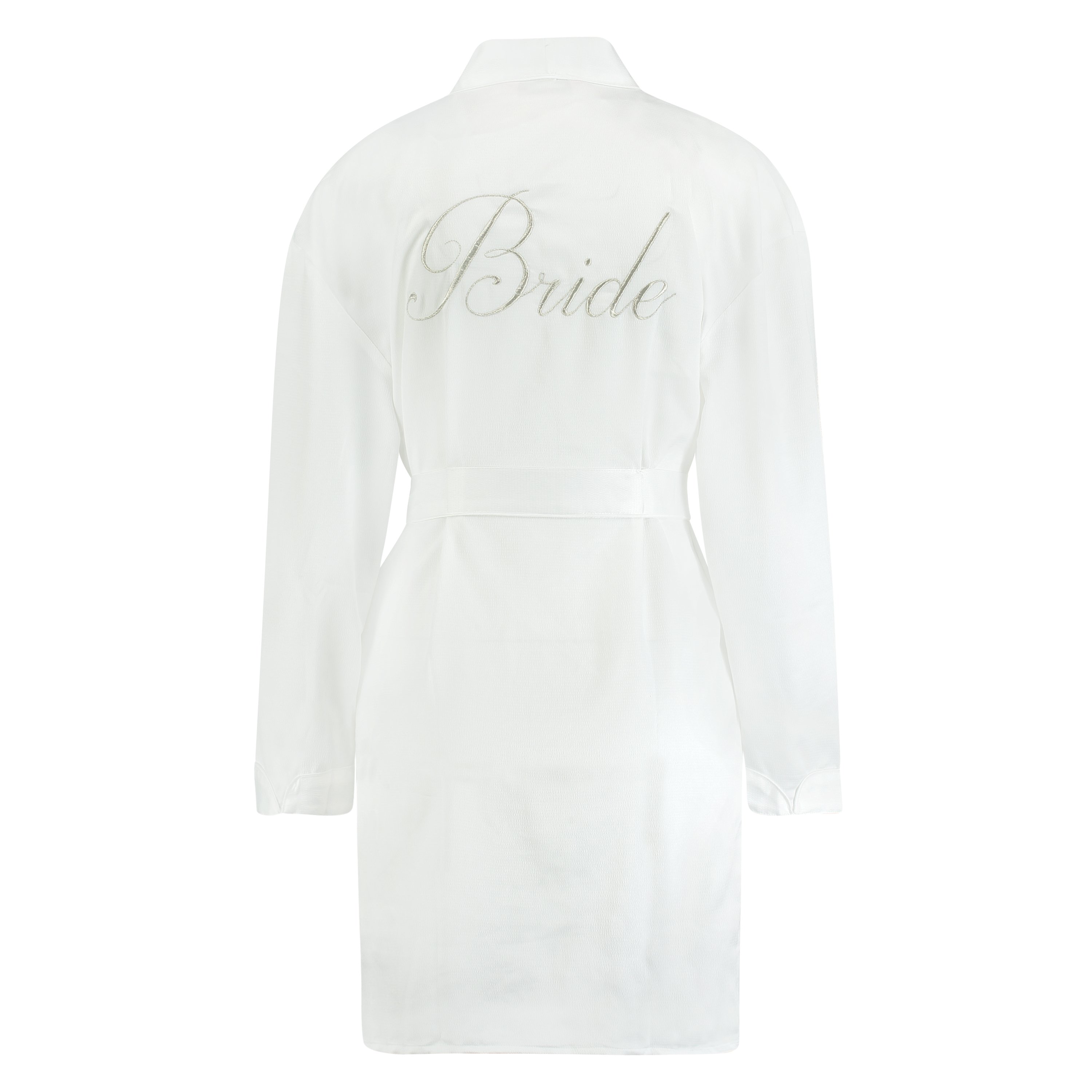 Satin kimono Bridal, Hvid, main