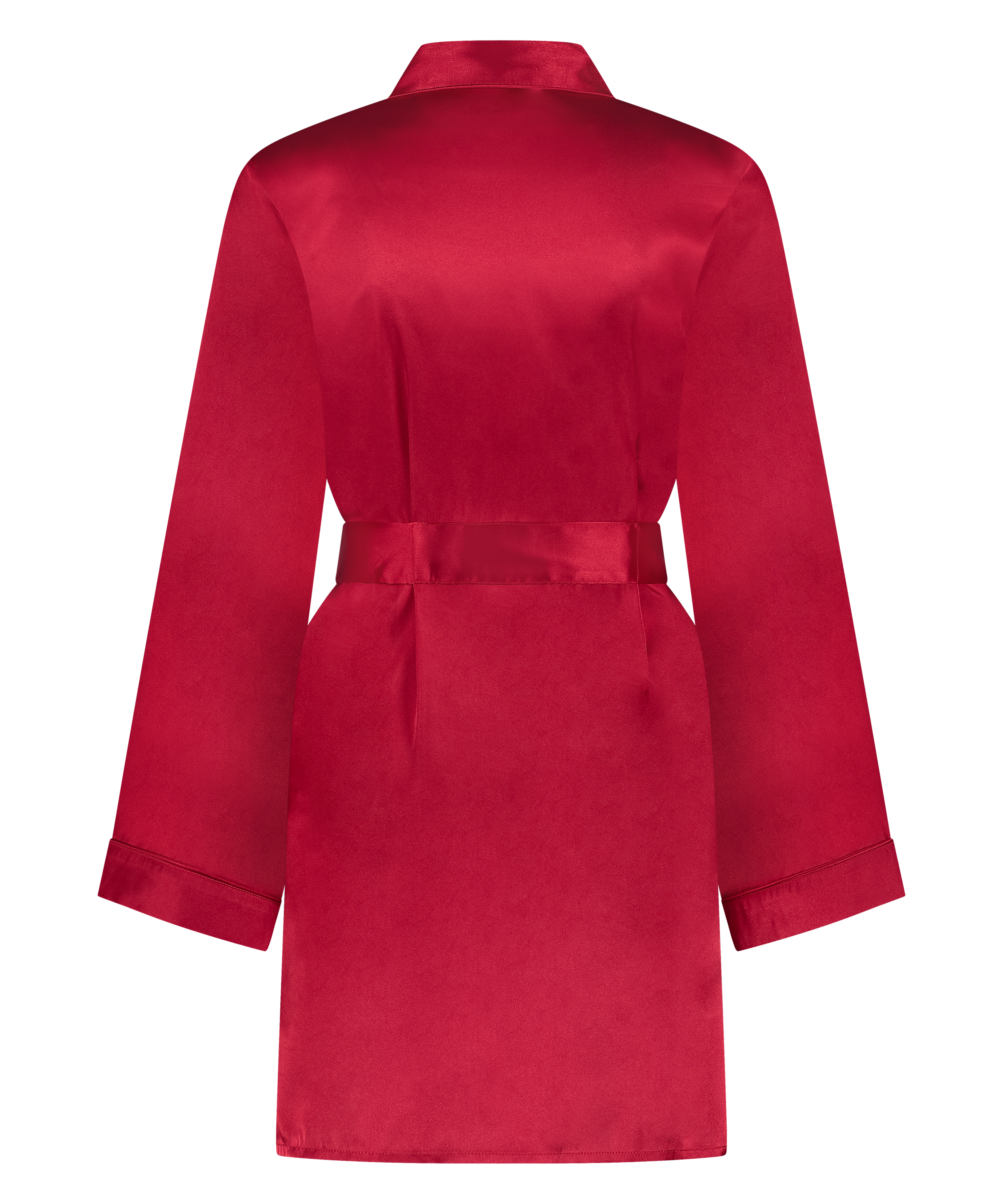 Satin kimono, R&oslash;d, main