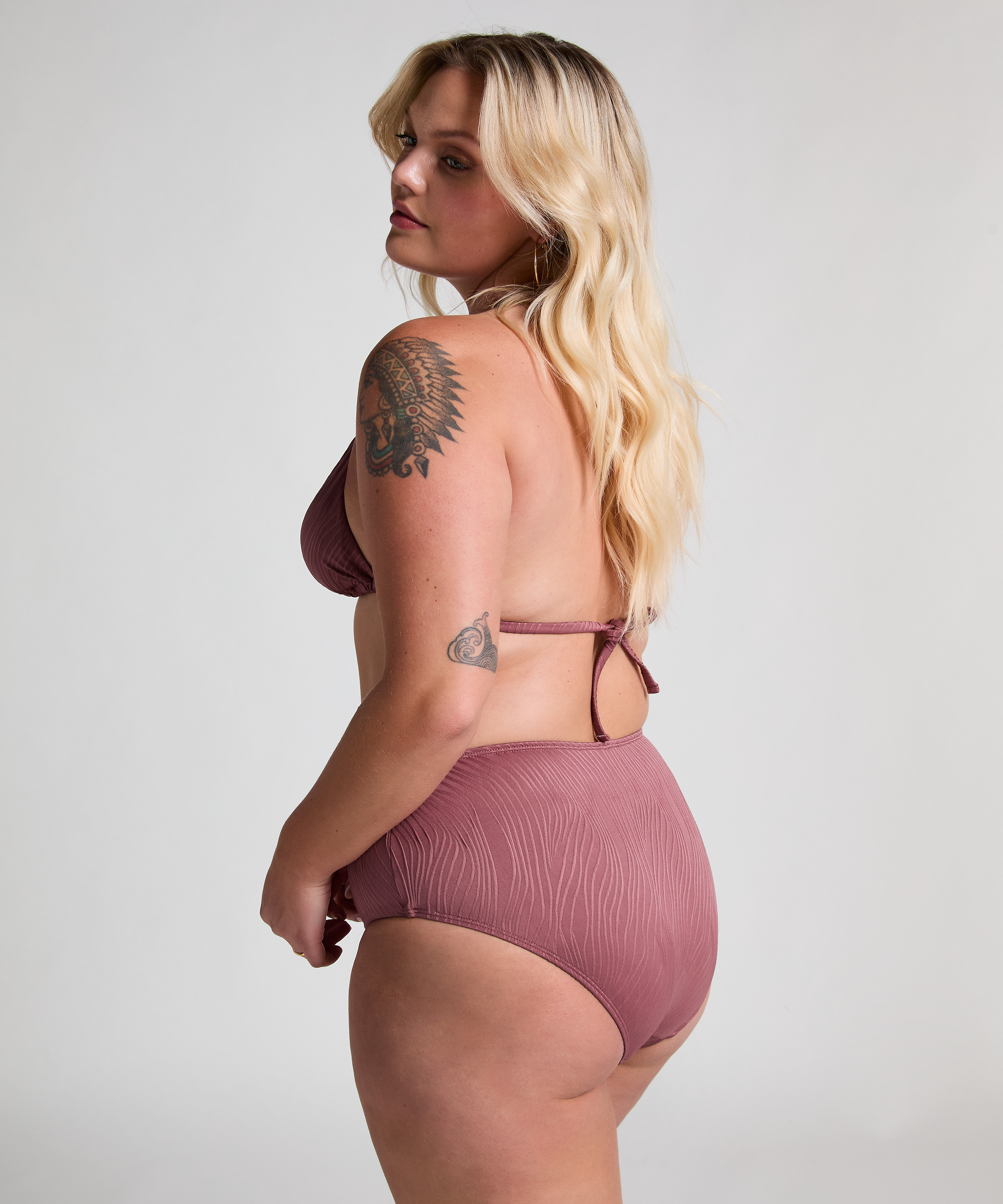 Rio bikinitrusse med h&oslash;j talje, lilla, main