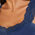 Singlet Rib Lace, Blå