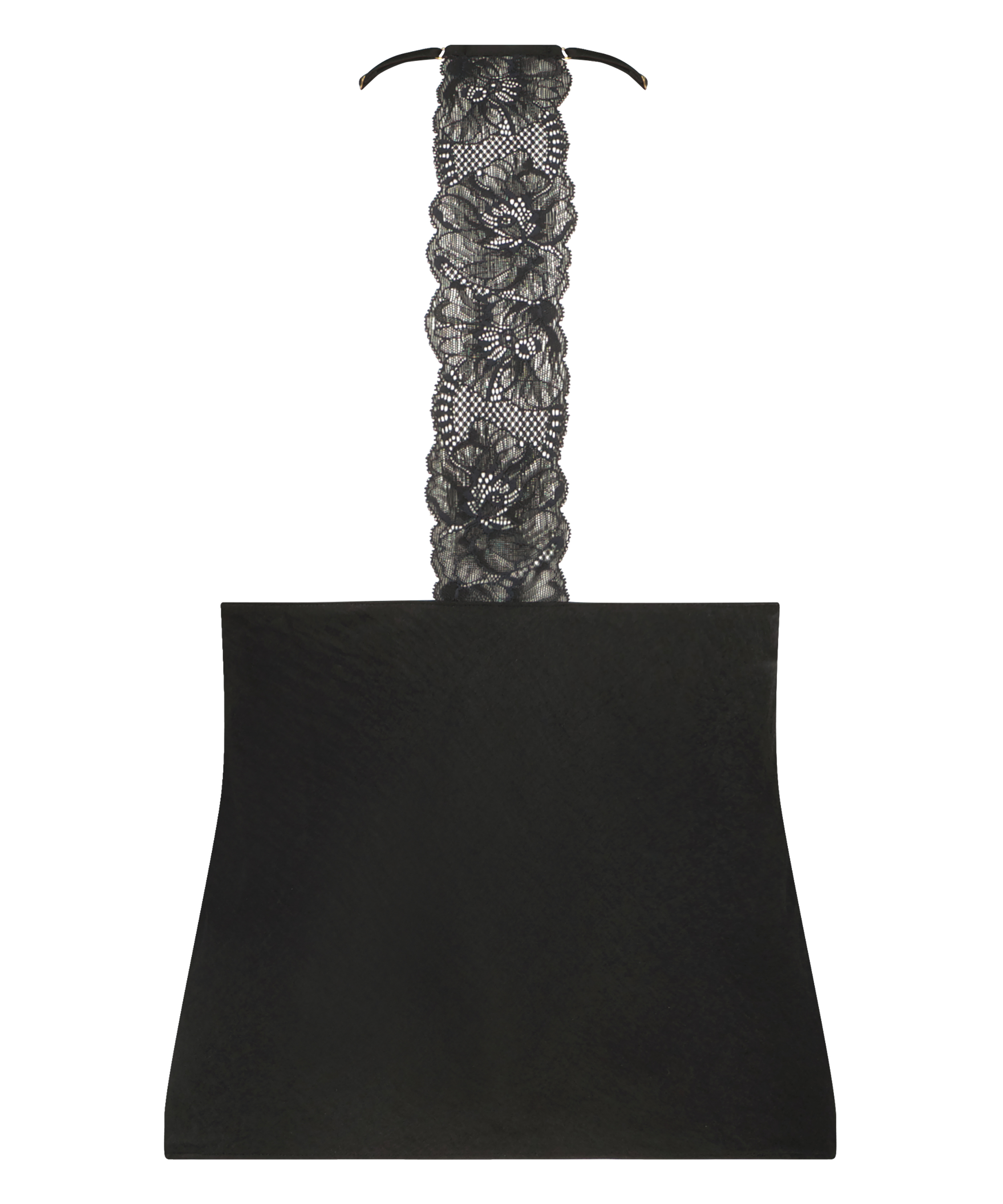 Cami-top Satin, Sort, main