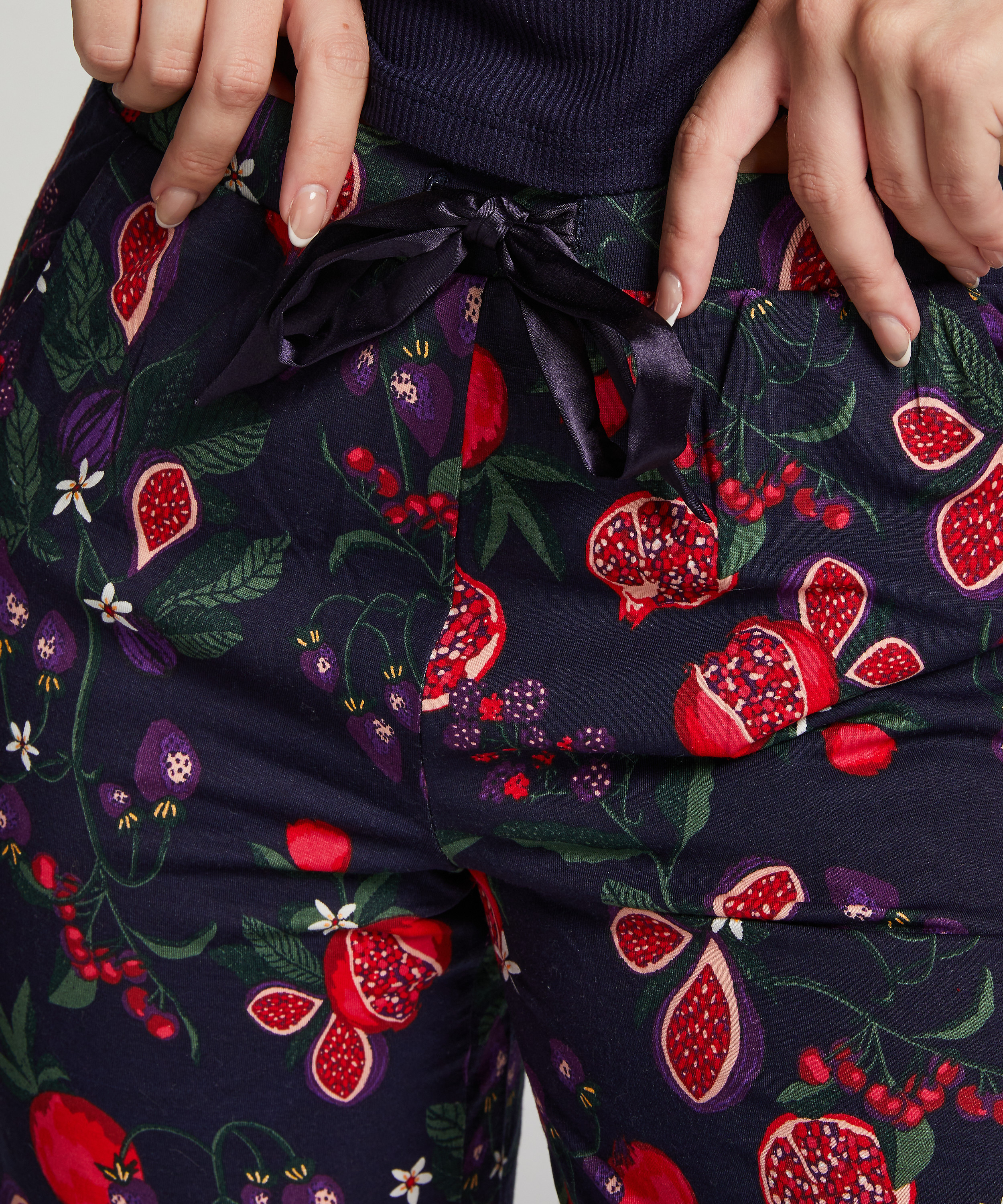 Pyjamasbukser Jersey, Bl&aring;, main