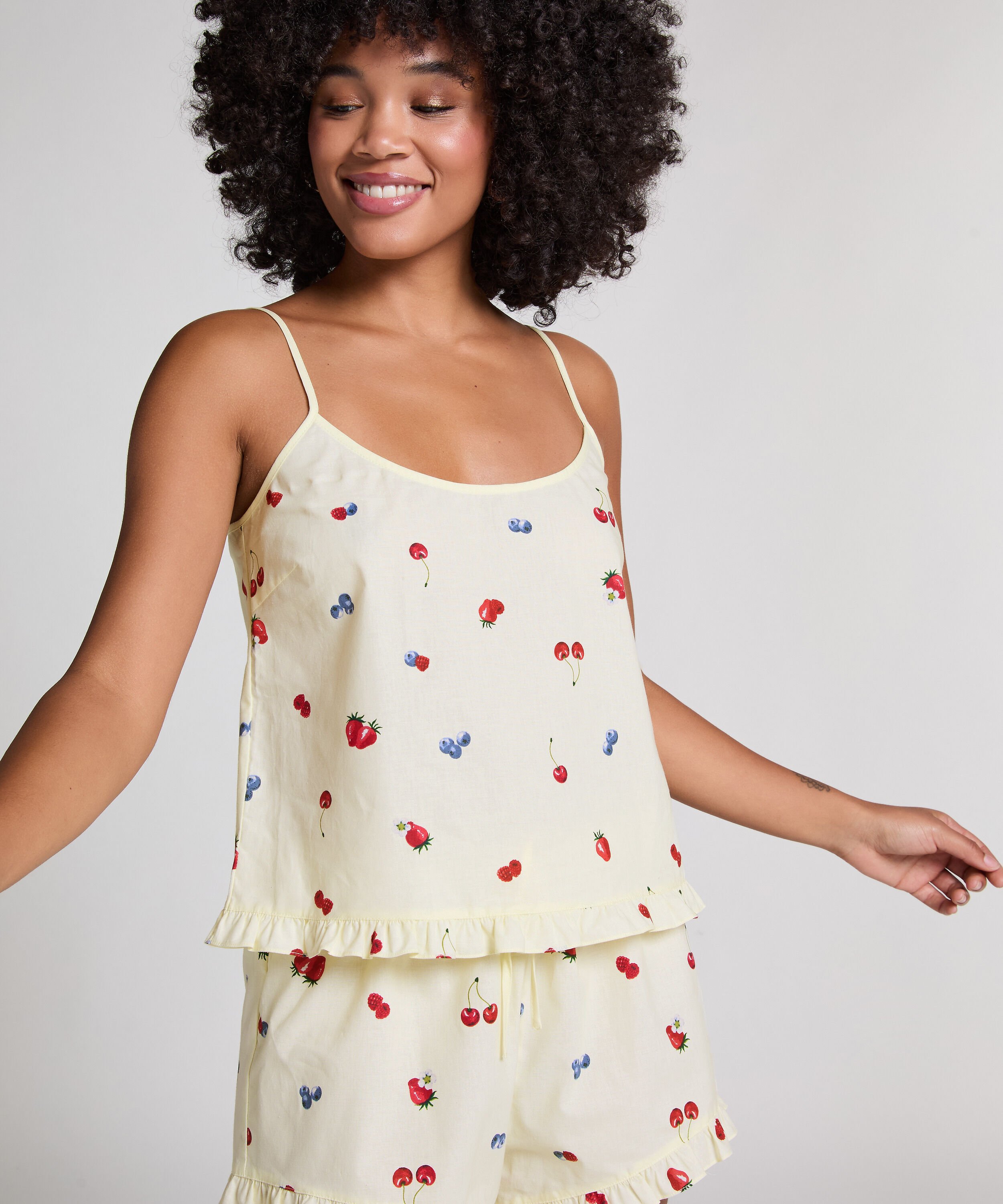 Vævet camisole, Gul