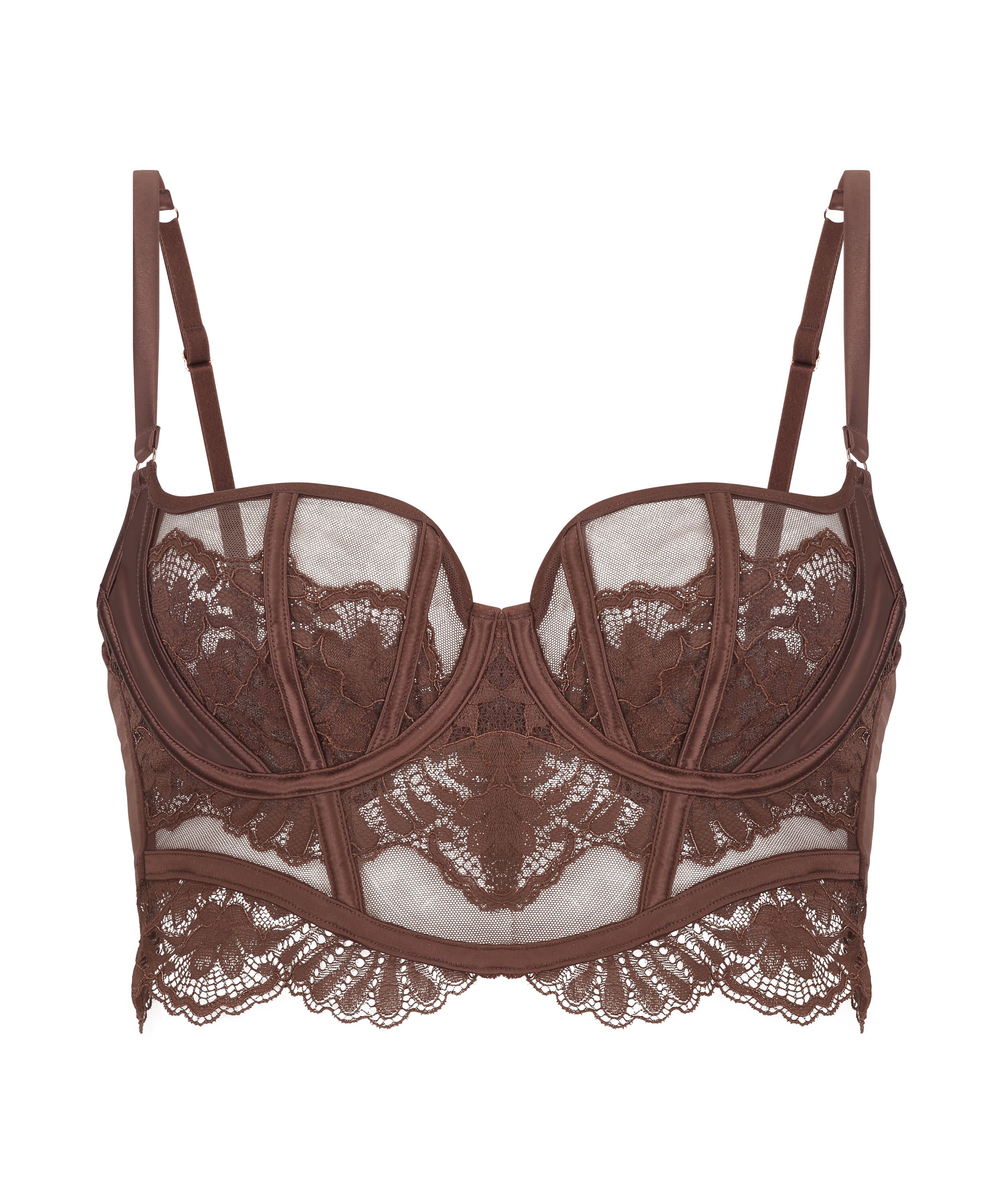 Ikke-formst&oslash;bt longline-b&oslash;jle-bh Indigo, Brun