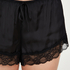 Pyjamasshorts Satin, Sort