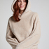 Hættetrøje Fleece Snuggle, Beige