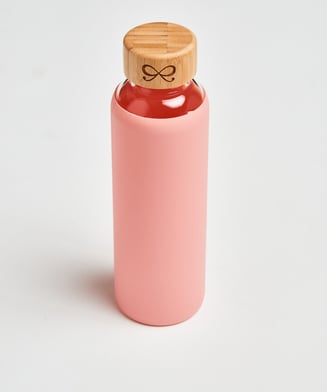 Vandflaske i glas, pink