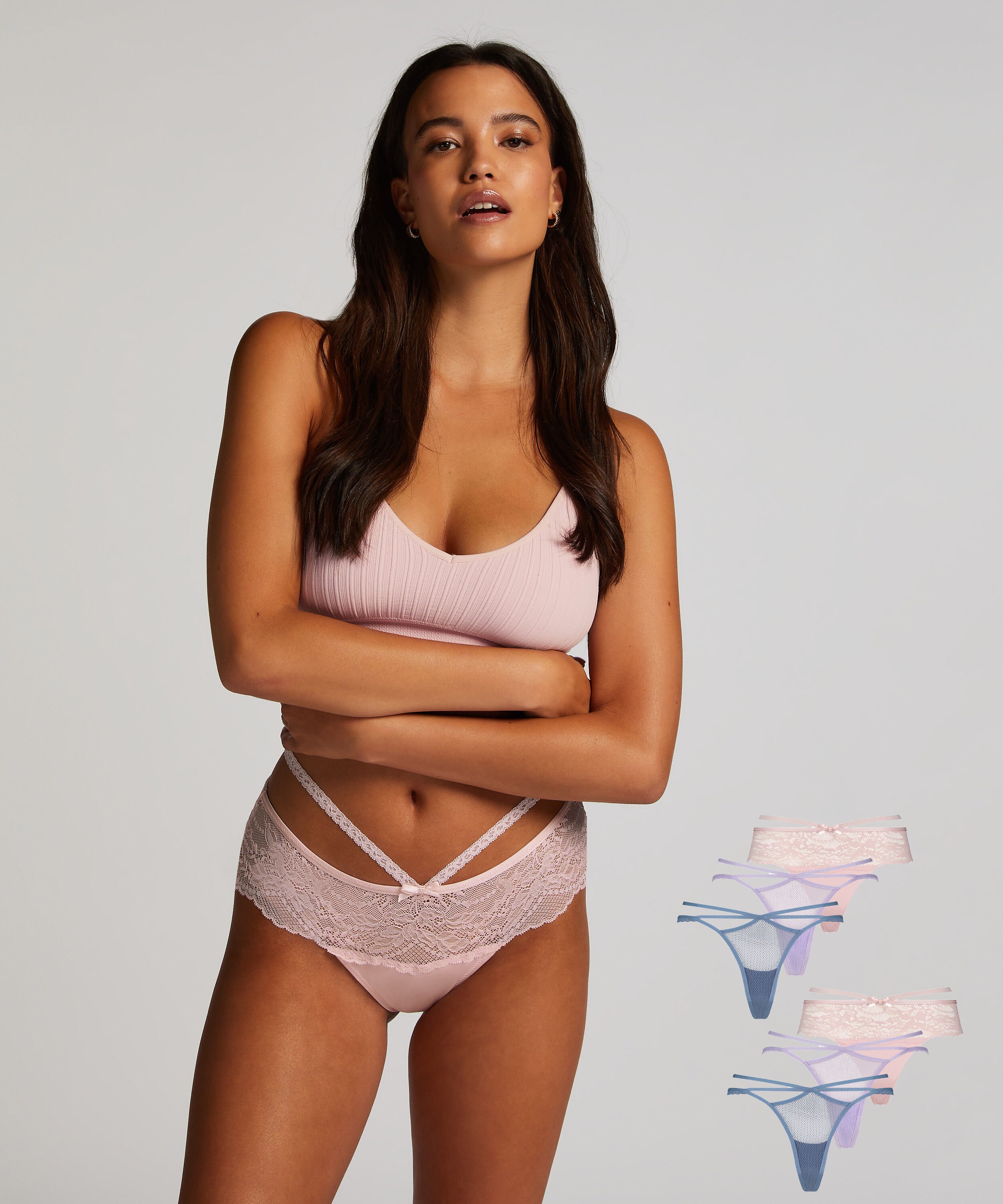 6-pak brasilianske trusser, blå