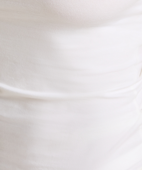 Singlet tanktop i blød bomuld, Hvid
